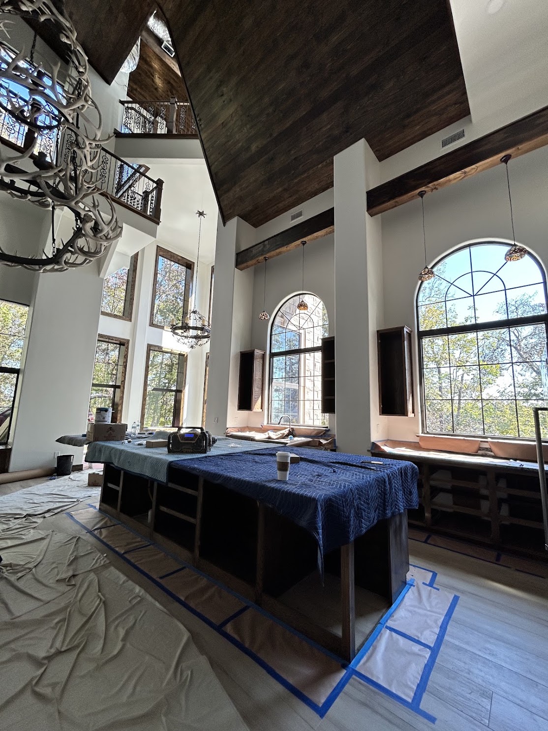 Interior living room repaint Charlotte NC